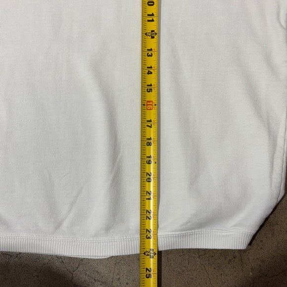 Vintage Esprit White Pullover Sweatshirt Long Sleeve with Multicolor Logo 90s - Picture 5 of 9
